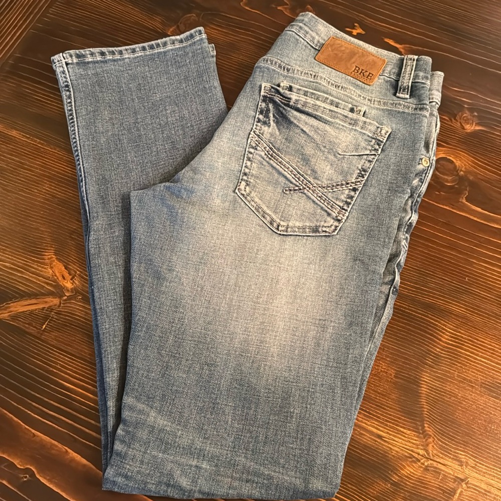 BKE Men's Straight Jeans - Medium Blue